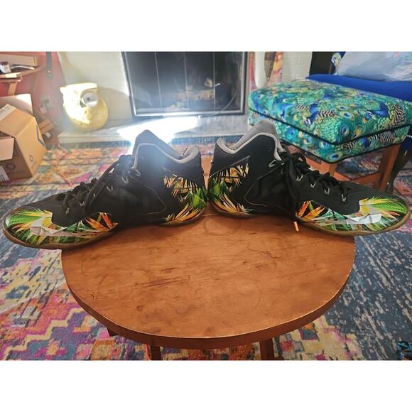Nike LeBron 11 “Everglades” Size 11 Black And Multi-colored Good Used Condition - Picture 2 of 16